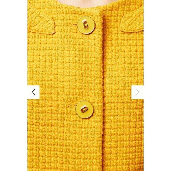 Tabitha Anthropologie Marigold Wool Blend Swing Coat - Picture 4 of 8